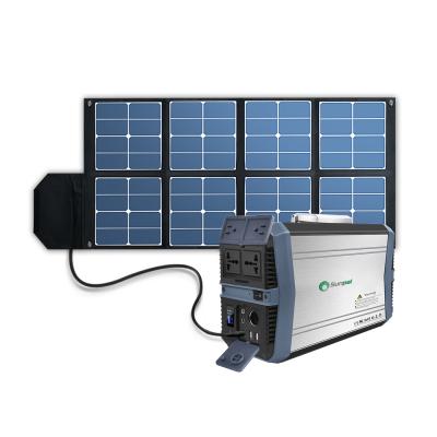 Sunpal 500W 145600mah banco de energía solar portátil de gran capacidad mini generador solar para acampar en la naturaleza